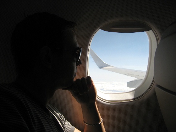 Me flying to Germany 